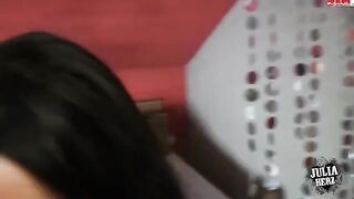 A woman fucked by her beloved in stockings and pantyhose