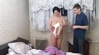 A young man has sex with his aged mother in a taboo encounter