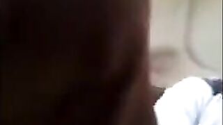 The man got his cock out and started jerking off while the pretty girl watched