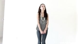 A beautiful girl has her first experience ever