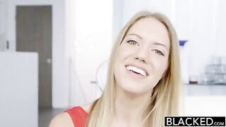 A big black cock fucks a blonde in her sweet pussy and ass