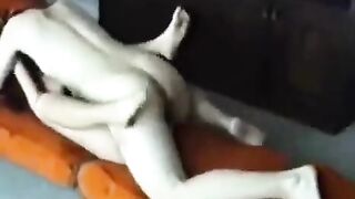 Sex of a young married couple, captured at their home
