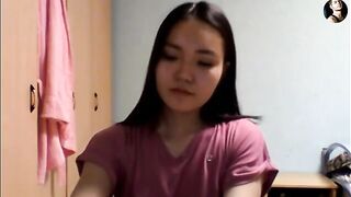 A man has sex with a beauty from Kazakhstan via Skype