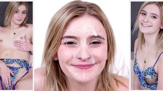 We are so excited, guys! Just watch this blonde teen action!