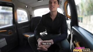 A girl is a taxi driver in an alternate universe, and she's going to fuck her passenger