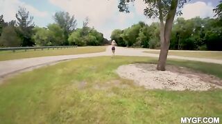 A fun day in the park turned into a passionate outdoor encounter
