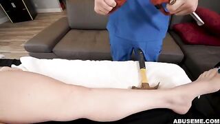 Rough massage with a happy ending and intense orgasm