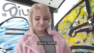 Blonde student agreed to sex for 200 dollars in the basement