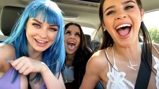 A girl is having fun with her girlfriend in a steamy threesome