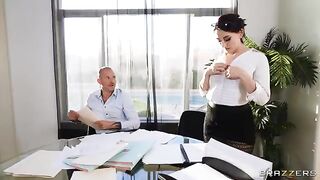 Two hot girls getting fucked by their coworkers