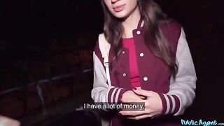 A crazy French girl agrees to have sex for money on the street