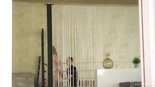 A couple has a threesome with another pair, and they all enjoy it very much