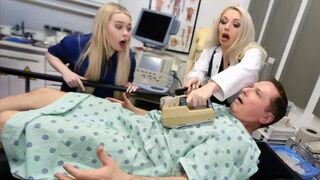 A threesome with a hot nurse in the general ward