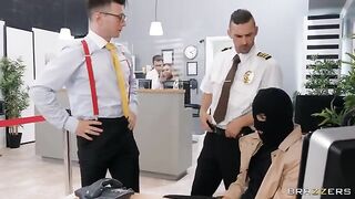 Robber attempted to rob the bank but got outsmarted and fucked hard