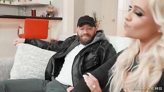 A girl came for money to her husband at home