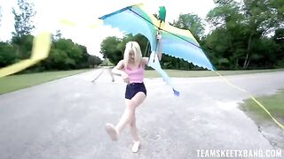 Babe with small boobs gets fucked outdoors in a steamy scene