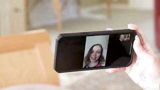 A girl is having fun with her girlfriend on the bed