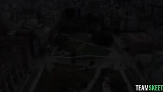 A hot skinny teen gets fucked during a walk
