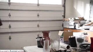 The Snow Maiden in red stockings brought a New Year's gift to the boy