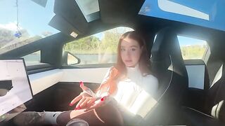 In a cybertruck, I’m gonna give you an exclusive treat