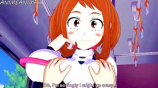 Deku fucks Ochaco in an intense, uncensored 3D hentai scene from My Hero Academia