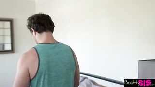 Pervert stepsister's friend tells him to get his dick out instead of explaining