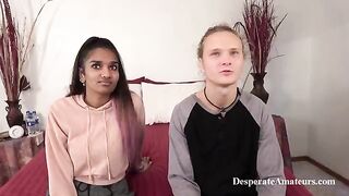 Kama Sutra casting with desperate amateurs for a big cock