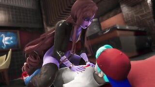 The boyfriend cheats on his GF with her mom in a steamy FNF mod