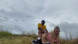 Pinay goes crazy with outdoor sex in the forest, she can't hide her moans