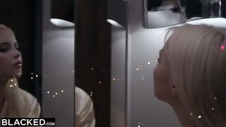 Two ski bunnies competing for the same cock in a steamy scene