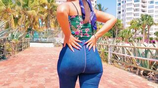 Babe from Colombia with an incredible big ass gets fucked hard