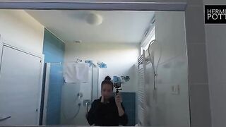 A cute teen tries to make new contacts in her new country of residence