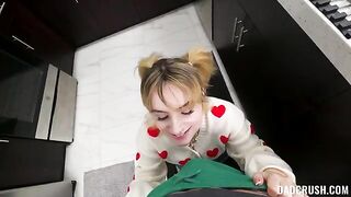 A young girl has a nice pussy with a piercing, as you can see