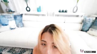 The cutie pulls her ass towards her and penetrates it with enthusiasm