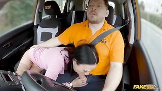 The madam is obviously trying to seduce me in the car