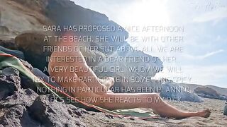 Nude beauties got caught by a stranger wanking on the beach