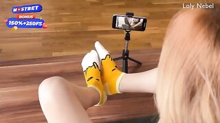 I wanted to make a footjob video, so I decided to share it