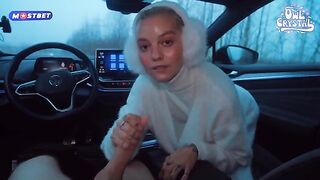 College slut makes a mess with her mouth in this hot POV scene