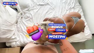 My husband is at work, and I have his friend's dick in my pussy