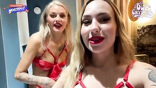 Two girls are having fun with a guy in an amateur video