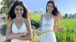 A sweet girl was picking rice and a man came to seduce her