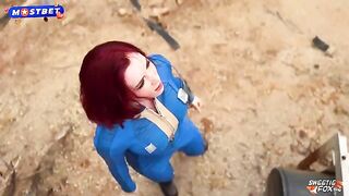 The girl in the mask has sex with her boyfriend in cosplay
