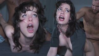 Babe with wide mouth slobbering while being fucked hard
