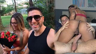 Pick-up guy fucked Brazilian MILF with huge ass in the park