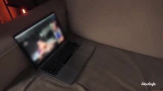 Watching porn on Pornhub made her so horny, she was eager for anal sex