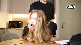 The secretary is getting fucked hard by her boss