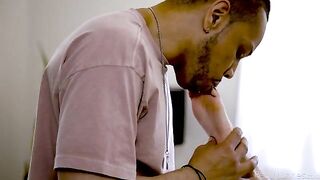 A black man licks the pussy of his blonde mistress