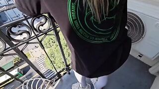 Her mouth is too small for his dick, he cum there anyway!