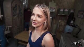 The cutie will suck the semen from her partner's cock in a steamy scene