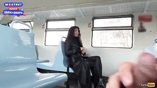 Will you blow me while no one's around? - Public Train Blowjob with a Stranger